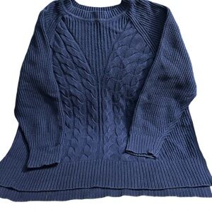Penningtons Navy Cable Knit Sweater